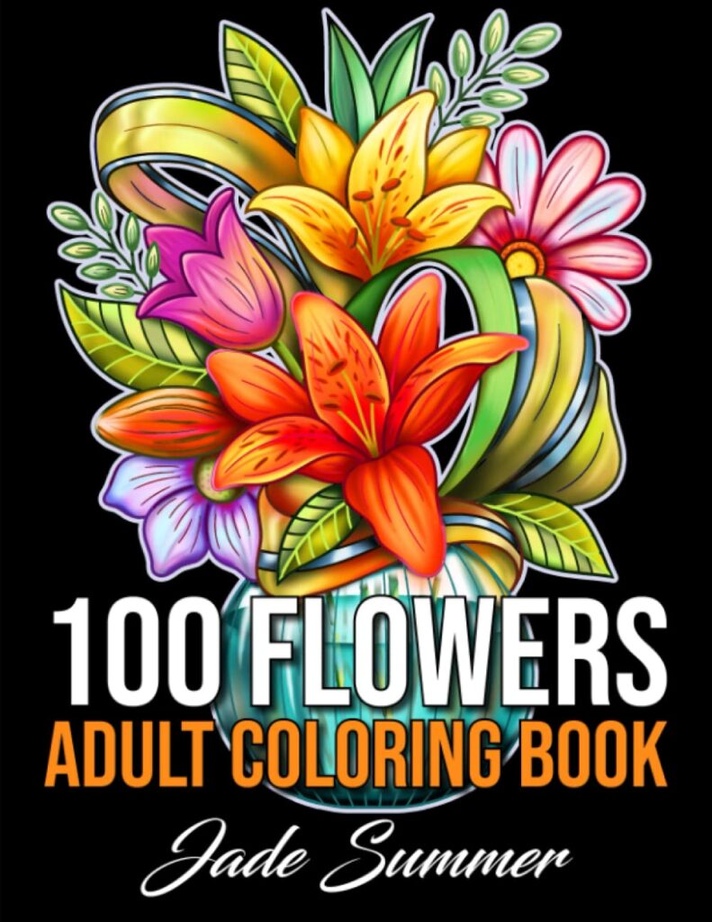 Flower coloring book