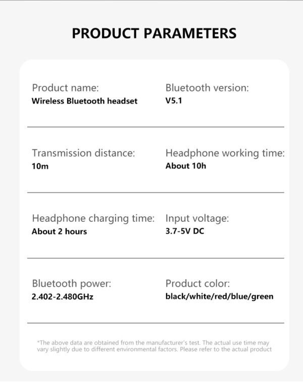 Wireless headphone settings