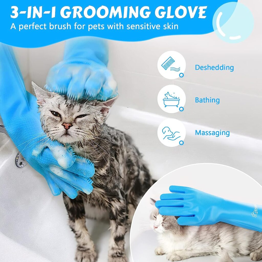 pet grooming gloves